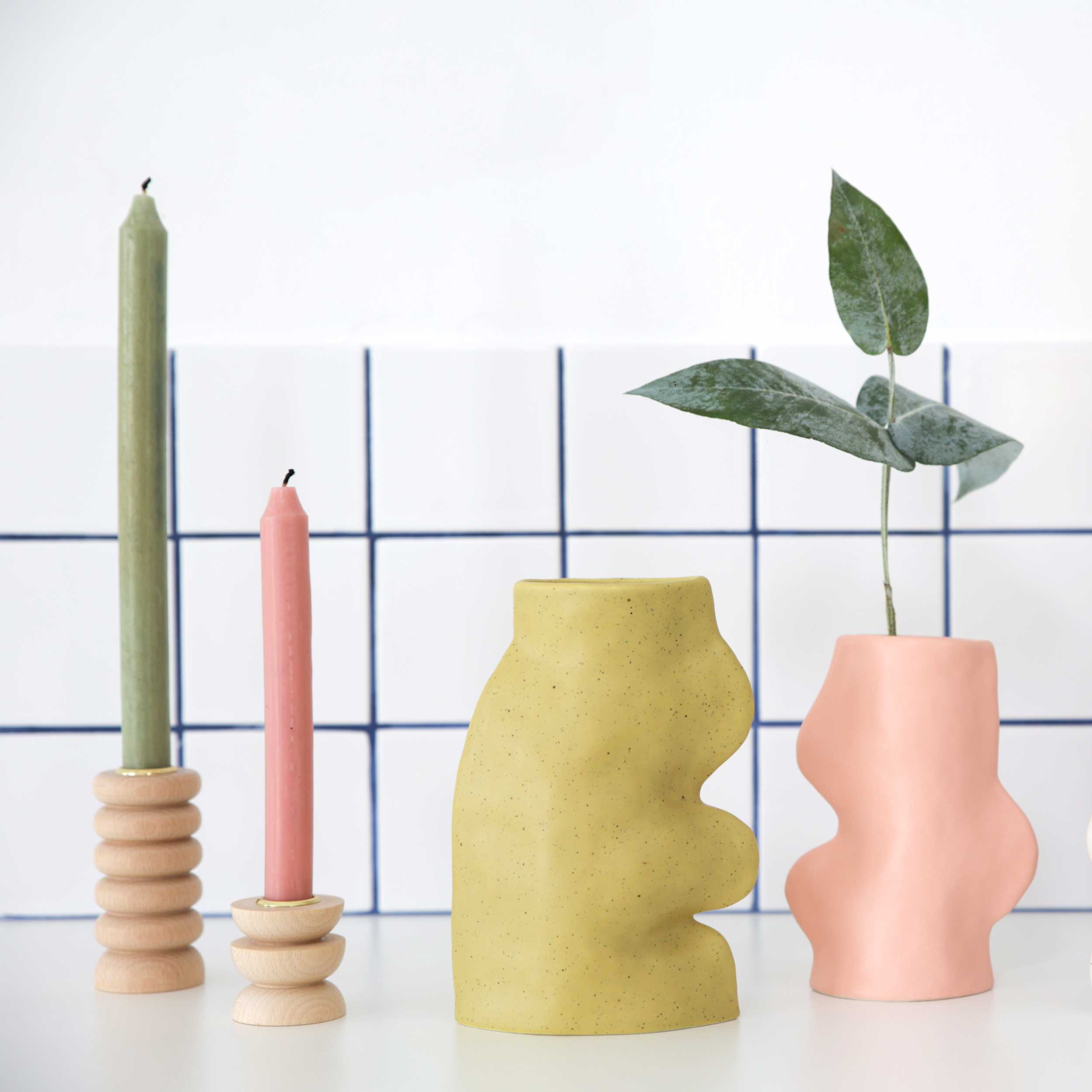 Fluxo Ceramic Vase -  Large Pistachio Green-4