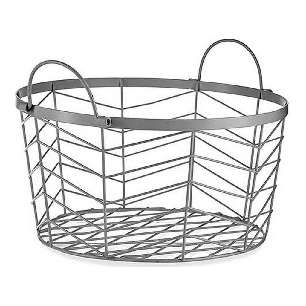 Set of Baskets Gift Decor Silver Metal 3 Pieces (3 Units)-2