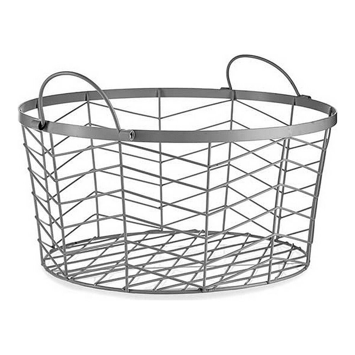 Set of Baskets Gift Decor Silver Metal 3 Pieces (3 Units)-1