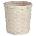 Planter Gift Decor White PVC Bamboo 17 x 15 x 17 cm Circular-0