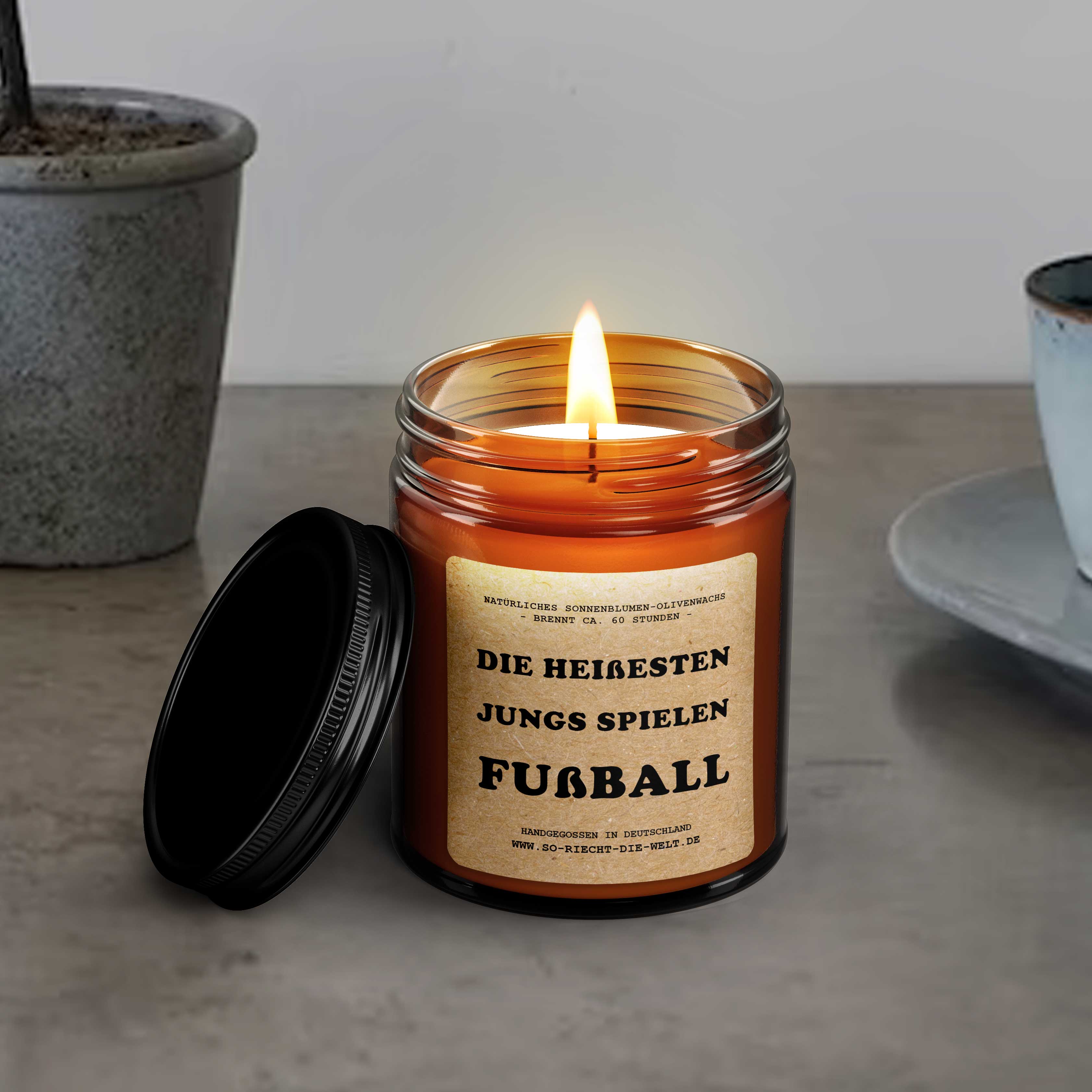 Die heißesten Jungs spielen Fußball - Duftkerze, Kerze, Valentinstags Geschenk für sie, Geschenk für Ehemann, Geburtstagsgeschenk für Mann, Jubiläumsgeschenk für ihn, Ehemann Geschenk, Geschenk für Männer