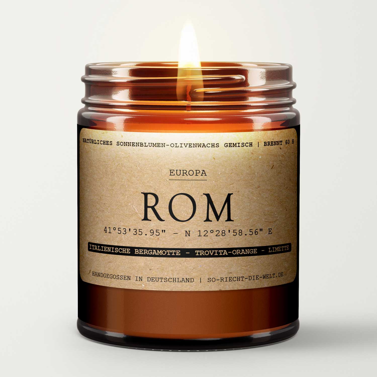 Rom Kerze -  Italienische Bergamotte | Trovita-Orange | Limette