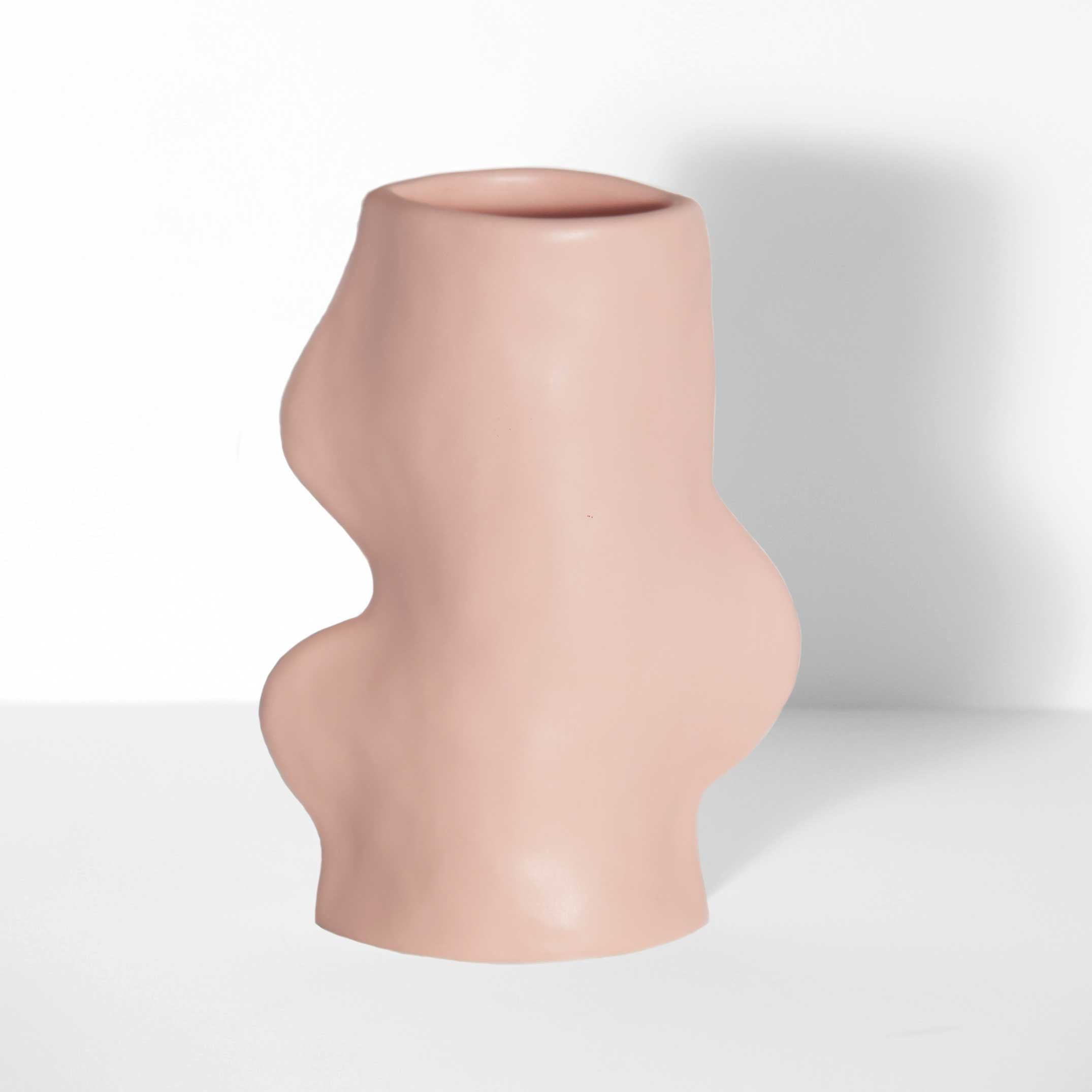 Fluxo Ceramic Vase -  Medium Pink-0