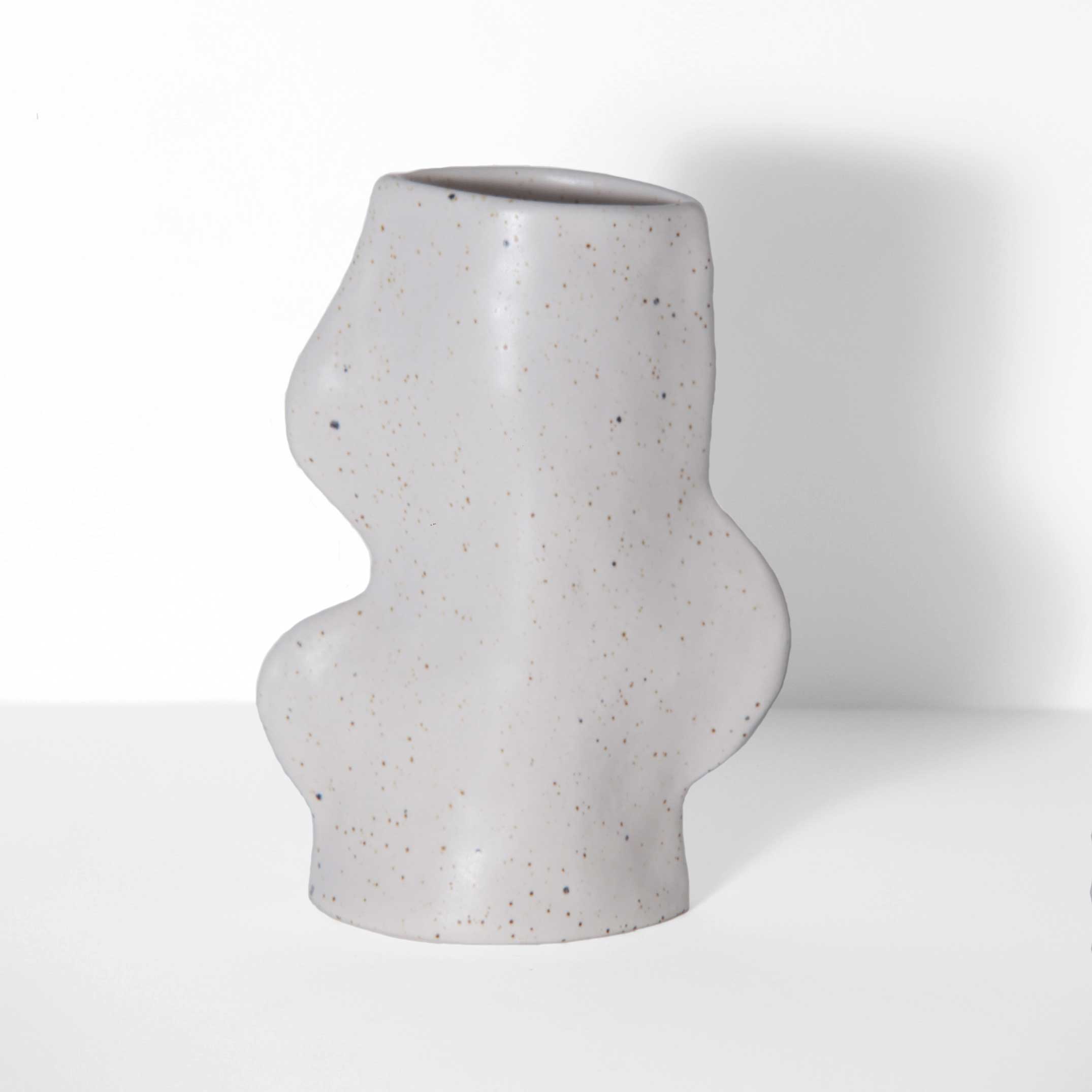 Fluxo Ceramic Vase -  Medium White-0