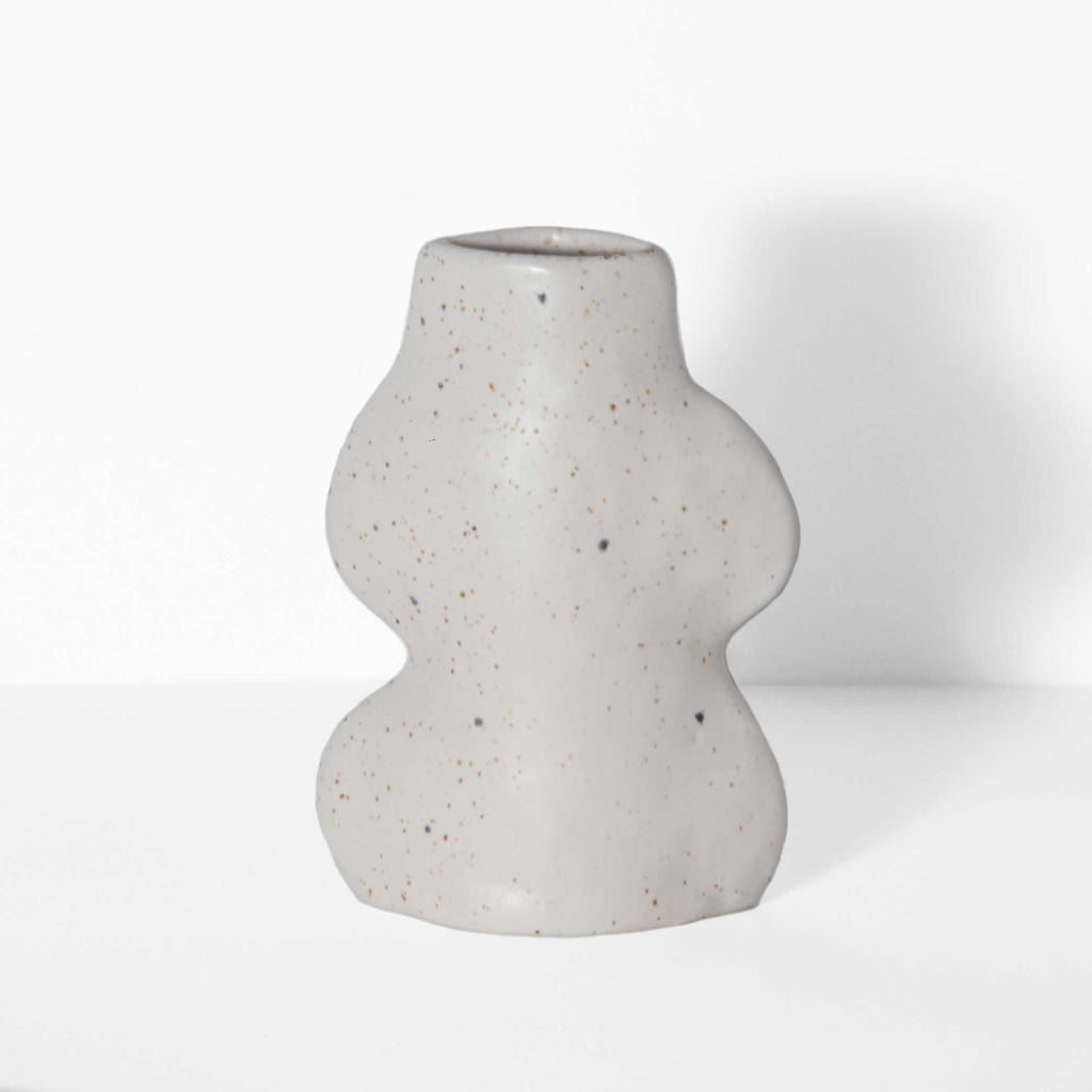 Fluxo Ceramic Vase -  Small White-0