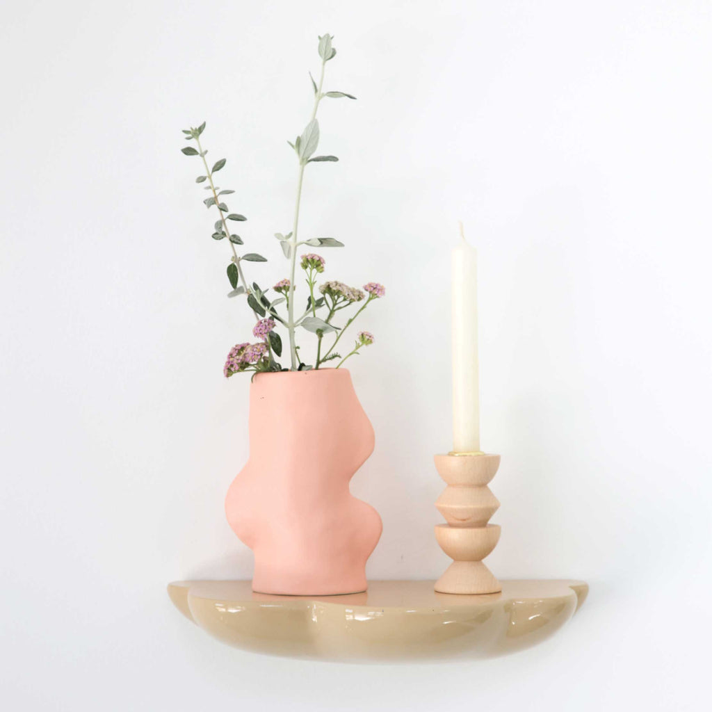 Fluxo Ceramic Vase -  Medium Pink-1